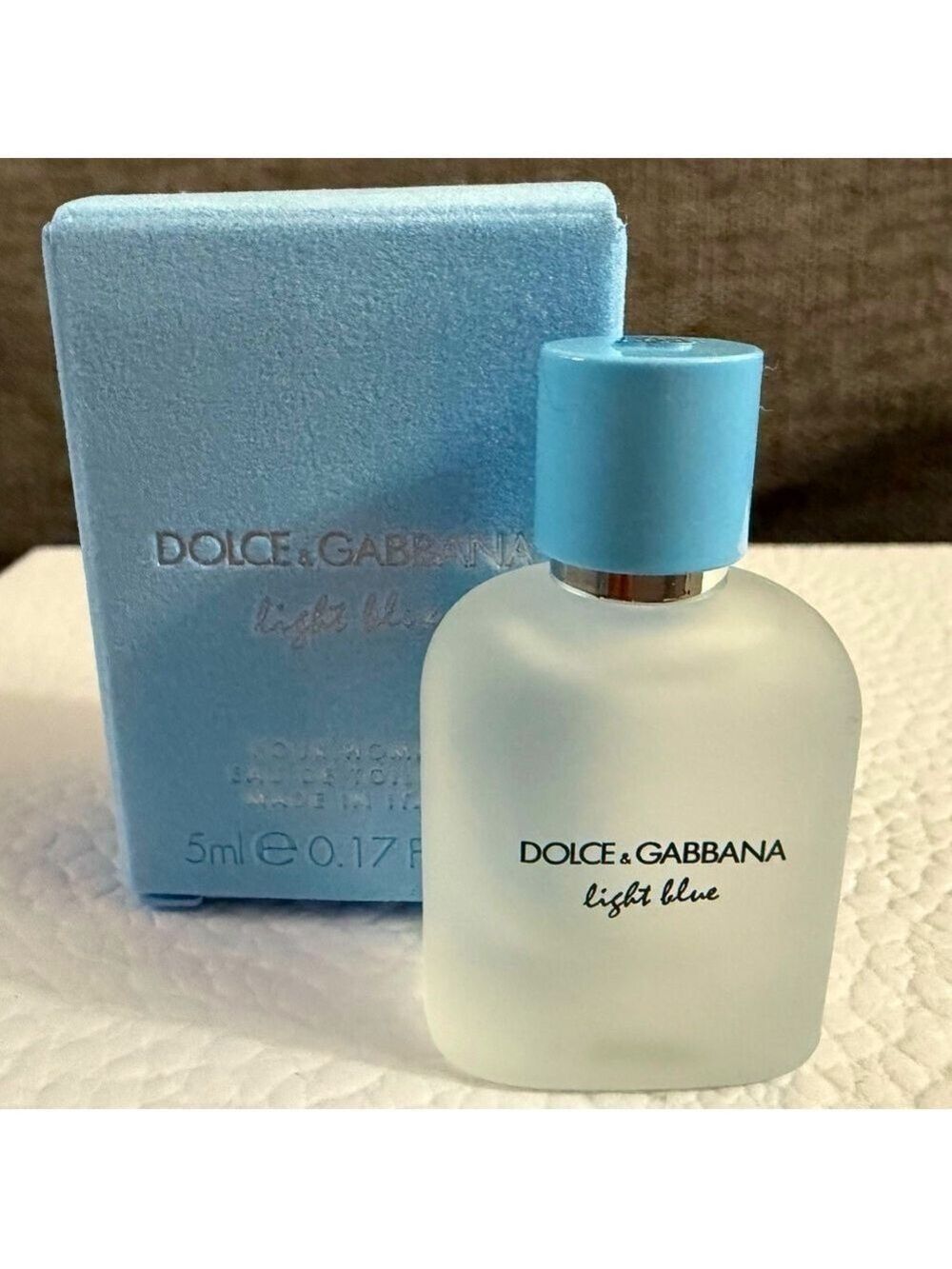 Dolce & Gabbana Men’s Light Blue Pour Homme Eau de Toilette Miniature 5ml New
